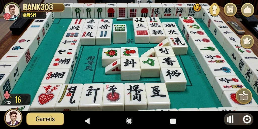 Tampilan gameplay menarik dari BANK303 saat bermain Mahjong.