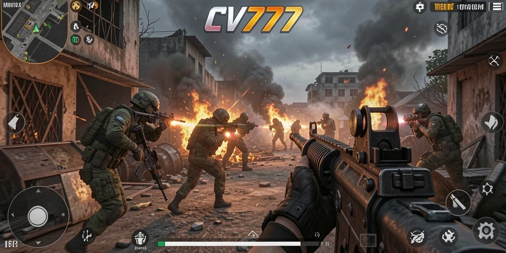 Gameplay seru dan intens dari CV777 yang menguji keterampilan tembak-menembak.