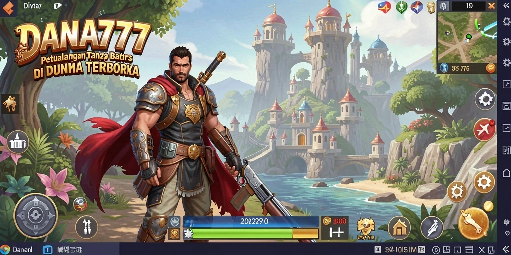Tangkapan layar gameplay DANA777 yang menunjukkan eksplorasi dunia terbuka.