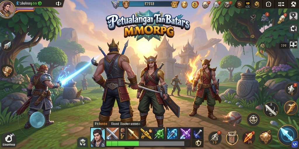 Screenshot dari gameplay <strong>F7F7</strong> yang menampilkan pertarungan epik dan eksplorasi dunia fantastis.