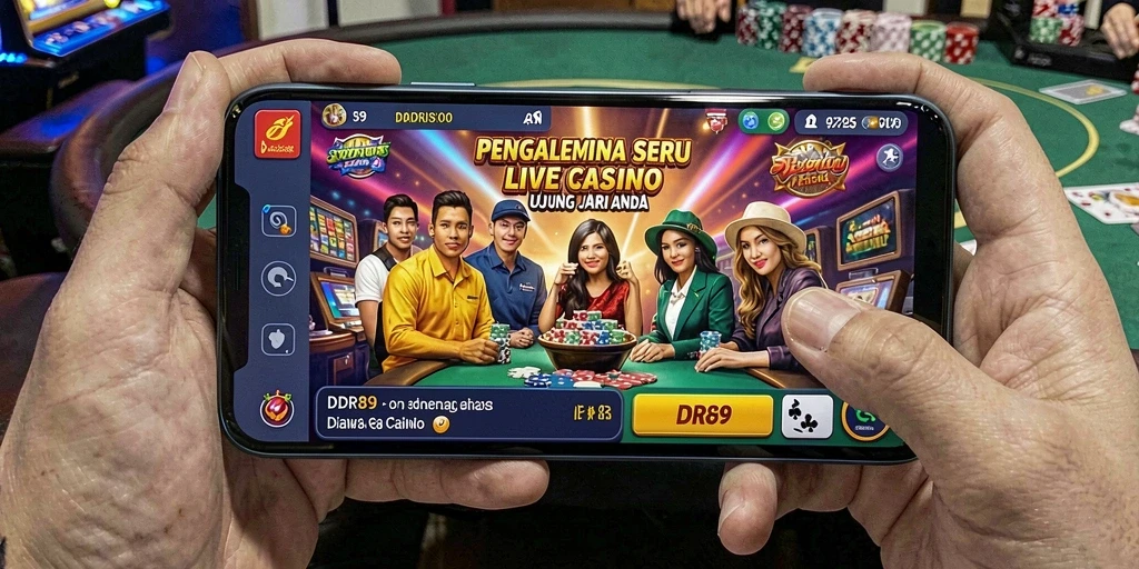 Tampilan gameplay Live Casino IDR89 dengan dealer langsung.