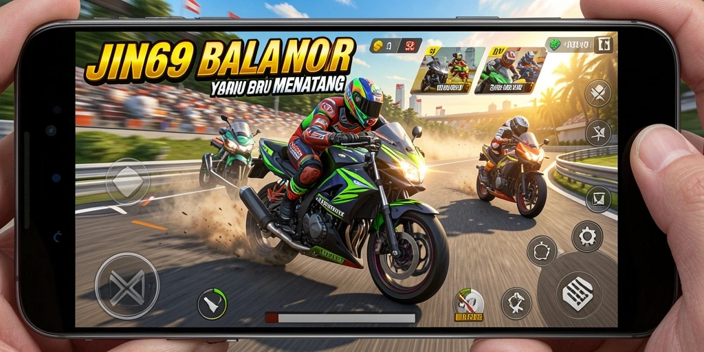 Tampilan dinamis balapan motor di JIN69