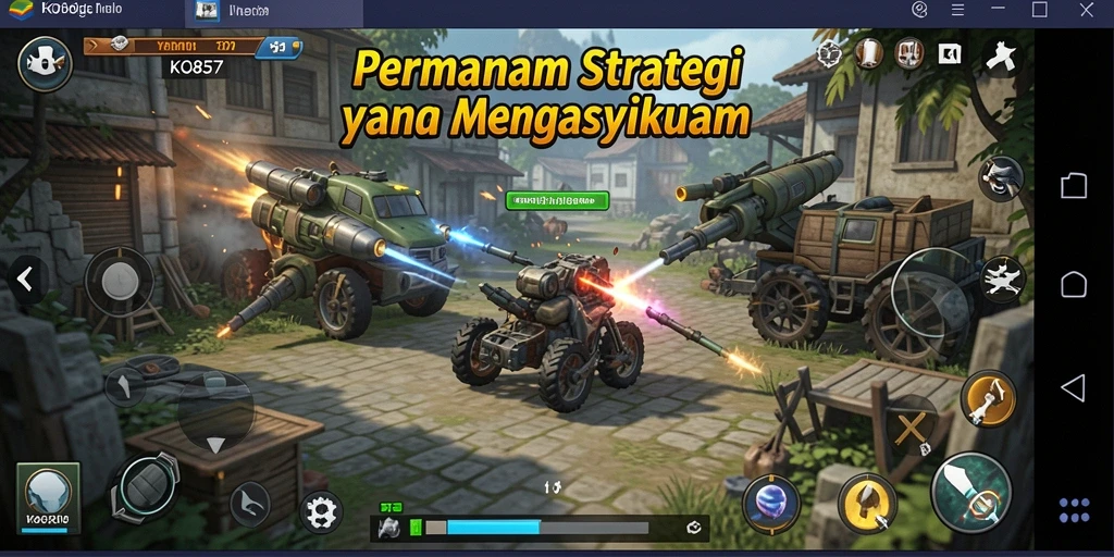 Tangkapan layar utama permainan KO857 menampilkan strategi pertempuran yang mendebarkan.