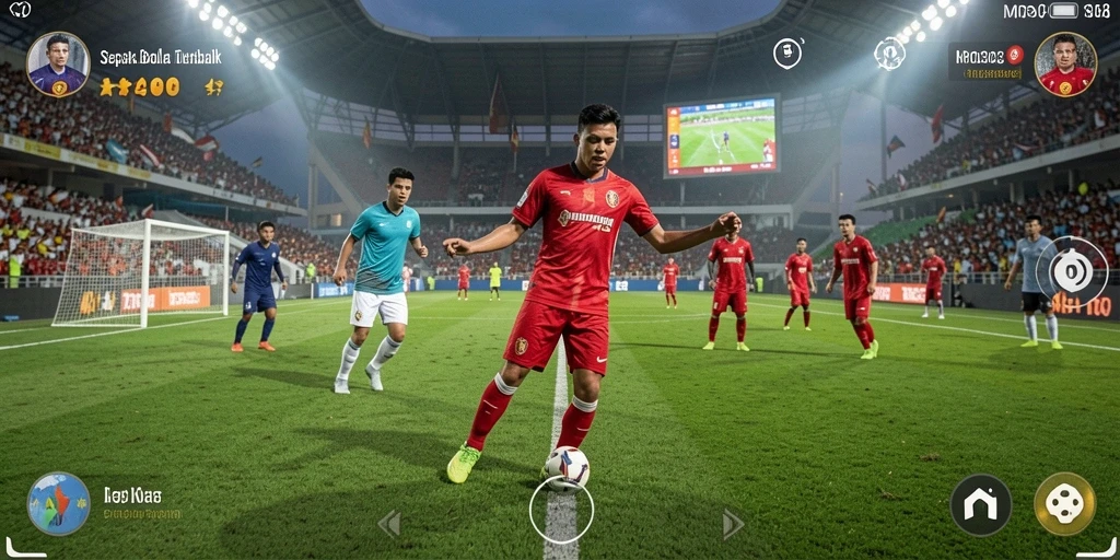 Tangkapan layar utama MPO303 menampilkan aksi seru di lapangan sepak bola.