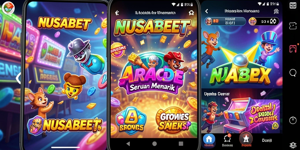 Tampilan gameplay seru NUSABET dengan berbagai tantangan Arcade.