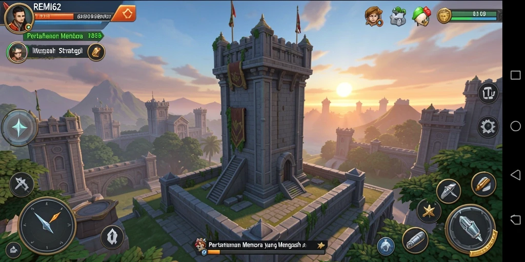 Tampilan gameplay menara pertahanan yang strategis dan mendebarkan.