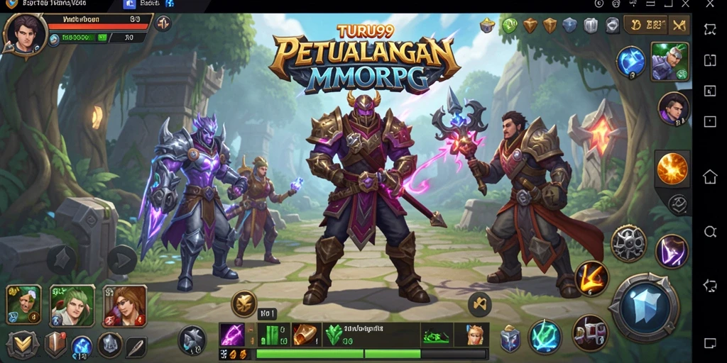 Tangkapan layar TURU99 menampilkan pertarungan seru dalam dunia MMORPG.