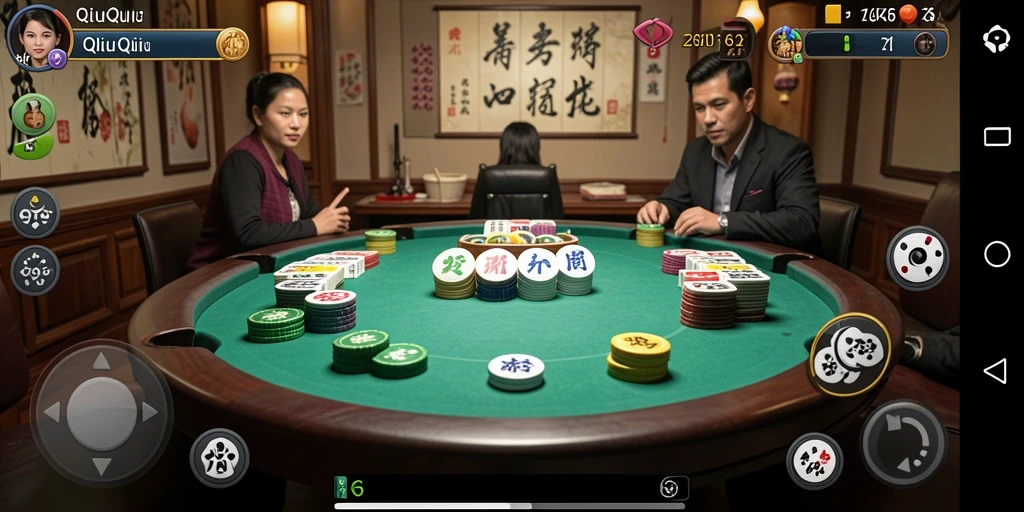 Tampilan gameplay QiuQiu yang seru dan penuh strategi.